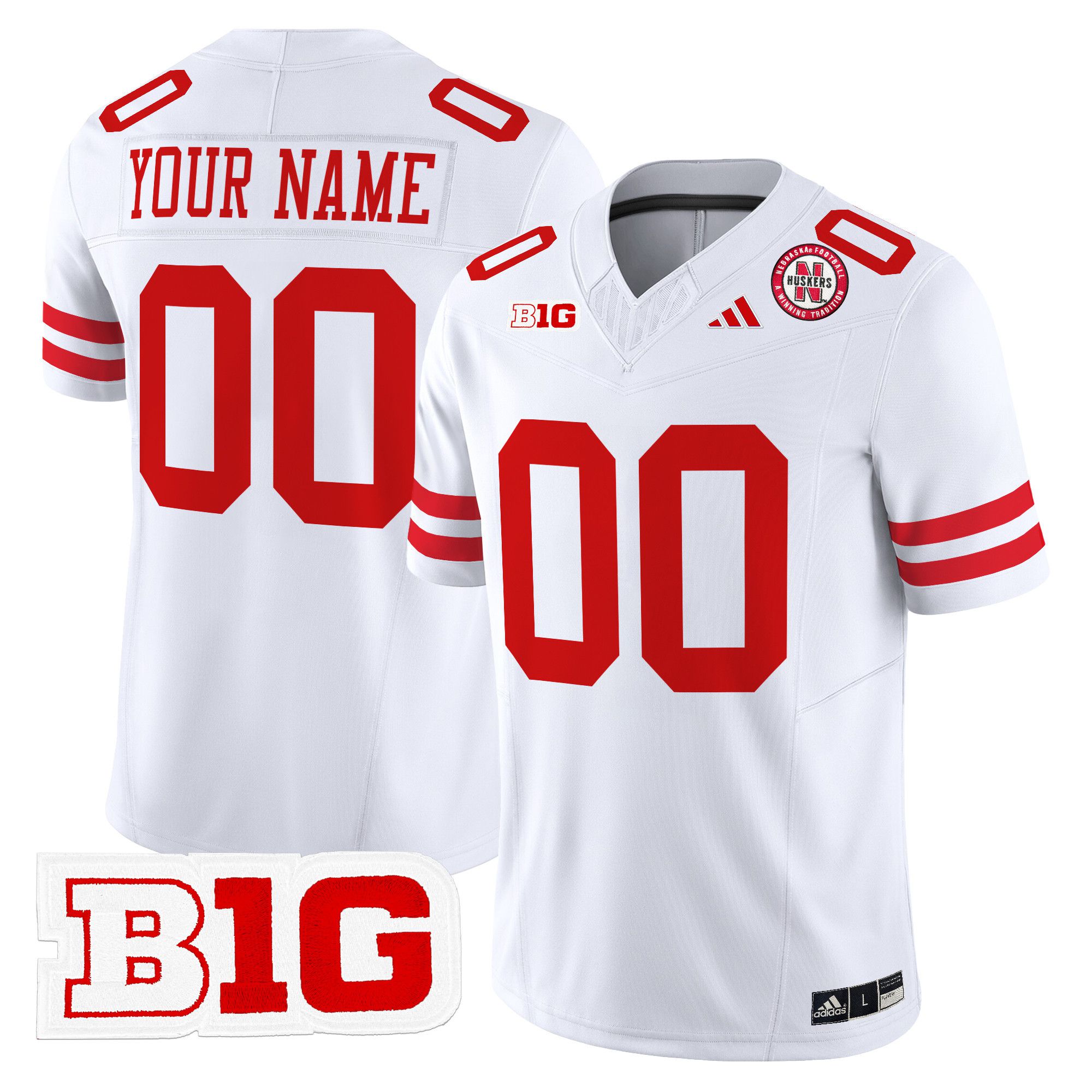 Men Nebraska Cornhuskers White 2024 Vapor Limited Custom NCAA Jersey->customized ncaa jersey->Custom Jersey